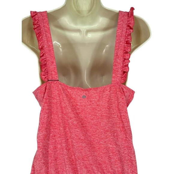 Thrive Societe Romper Heather Coral Reef Ruffle Strap Pockets Casual Size S NWT - Picture 8 of 16